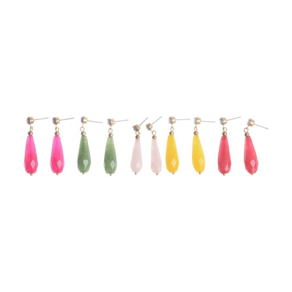 STONE PENDANT EARRINGS