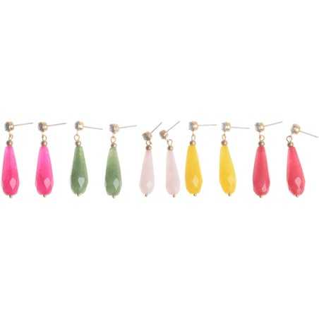 STONE PENDANT EARRINGS
