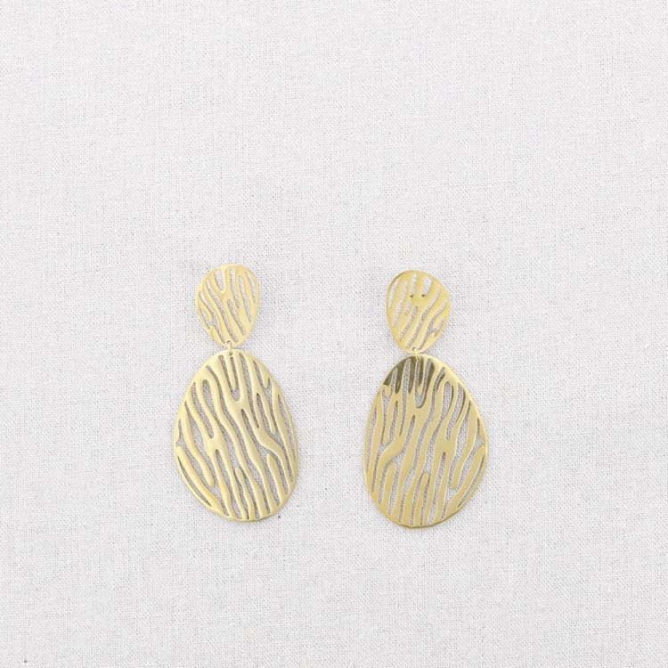 PENDIENTES ACERO CALADO
