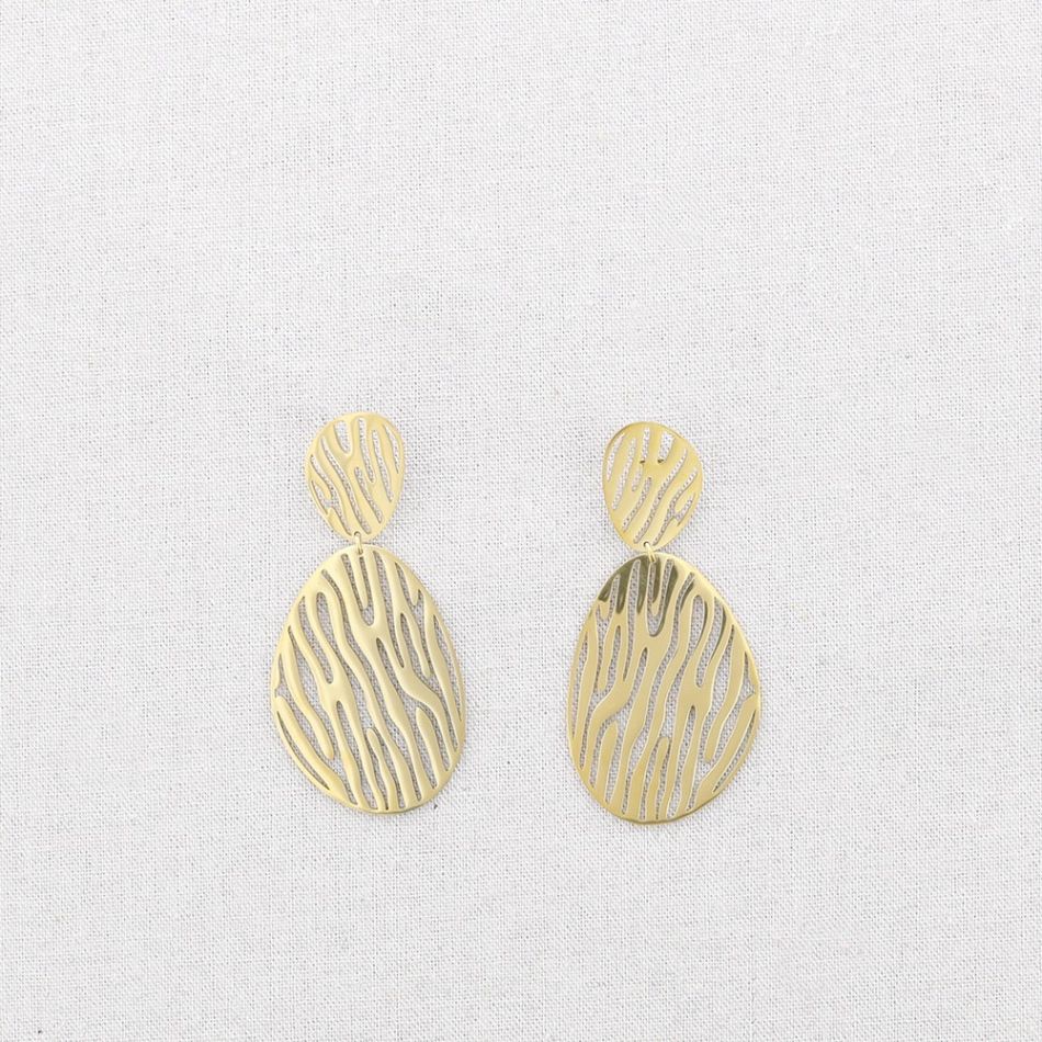 PENDIENTES ACERO CALADO