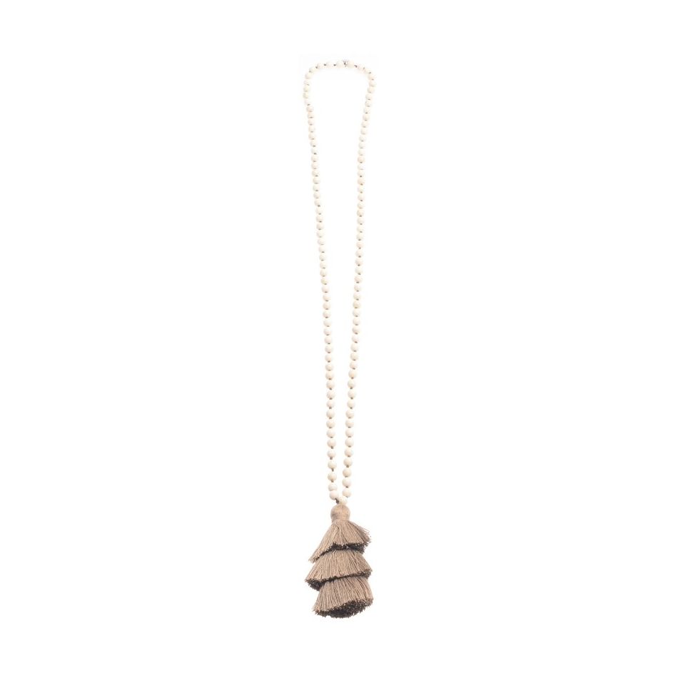 COLLAR LARGO PIEDRAS COLGANTE FLECO TRES NIVELES