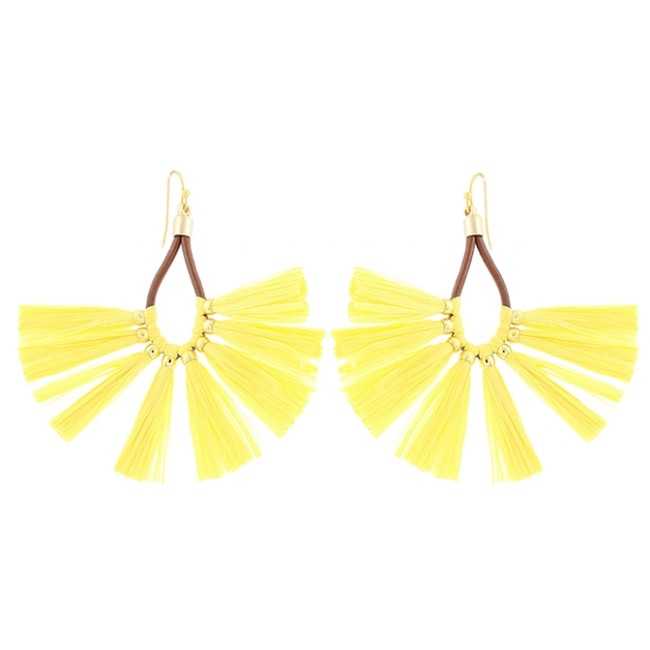 RAFFIA FAN EARRINGS