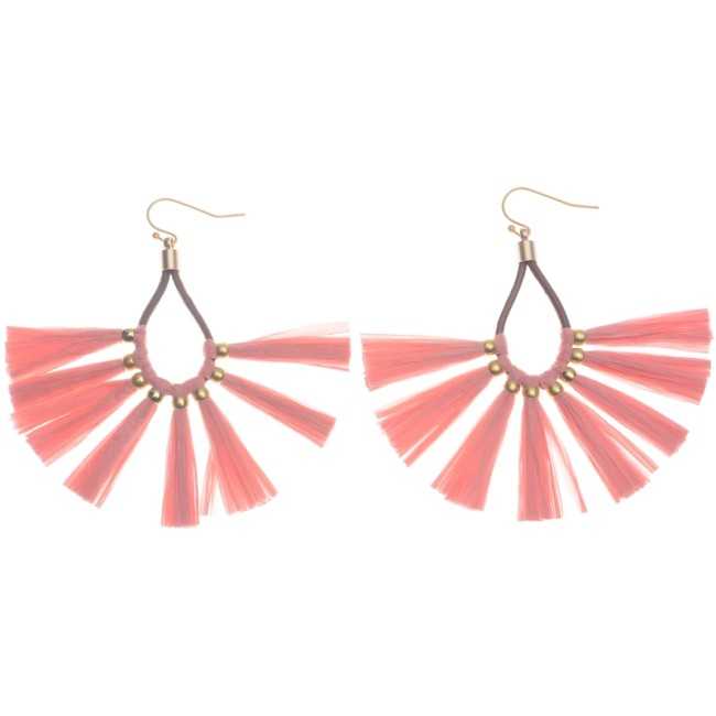 RAFFIA FAN EARRINGS