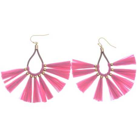 RAFFIA FAN EARRINGS