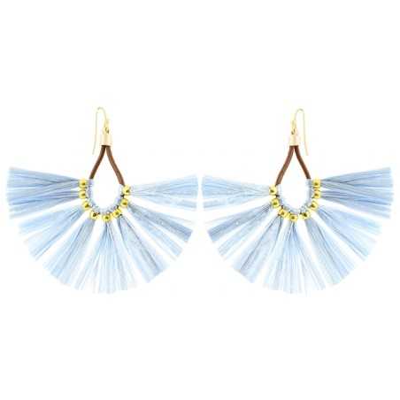 RAFFIA FAN EARRINGS