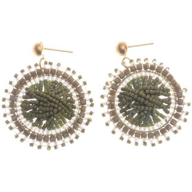 SUN EARRINGS WITH MIYUKI BEADS