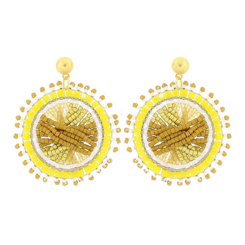 SUN EARRINGS WITH MIYUKI BEADS