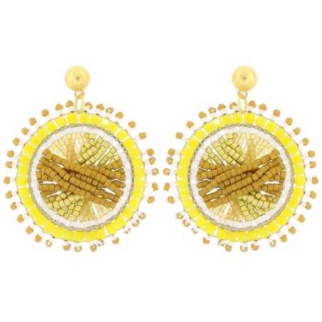 SUN EARRINGS WITH MIYUKI BEADS