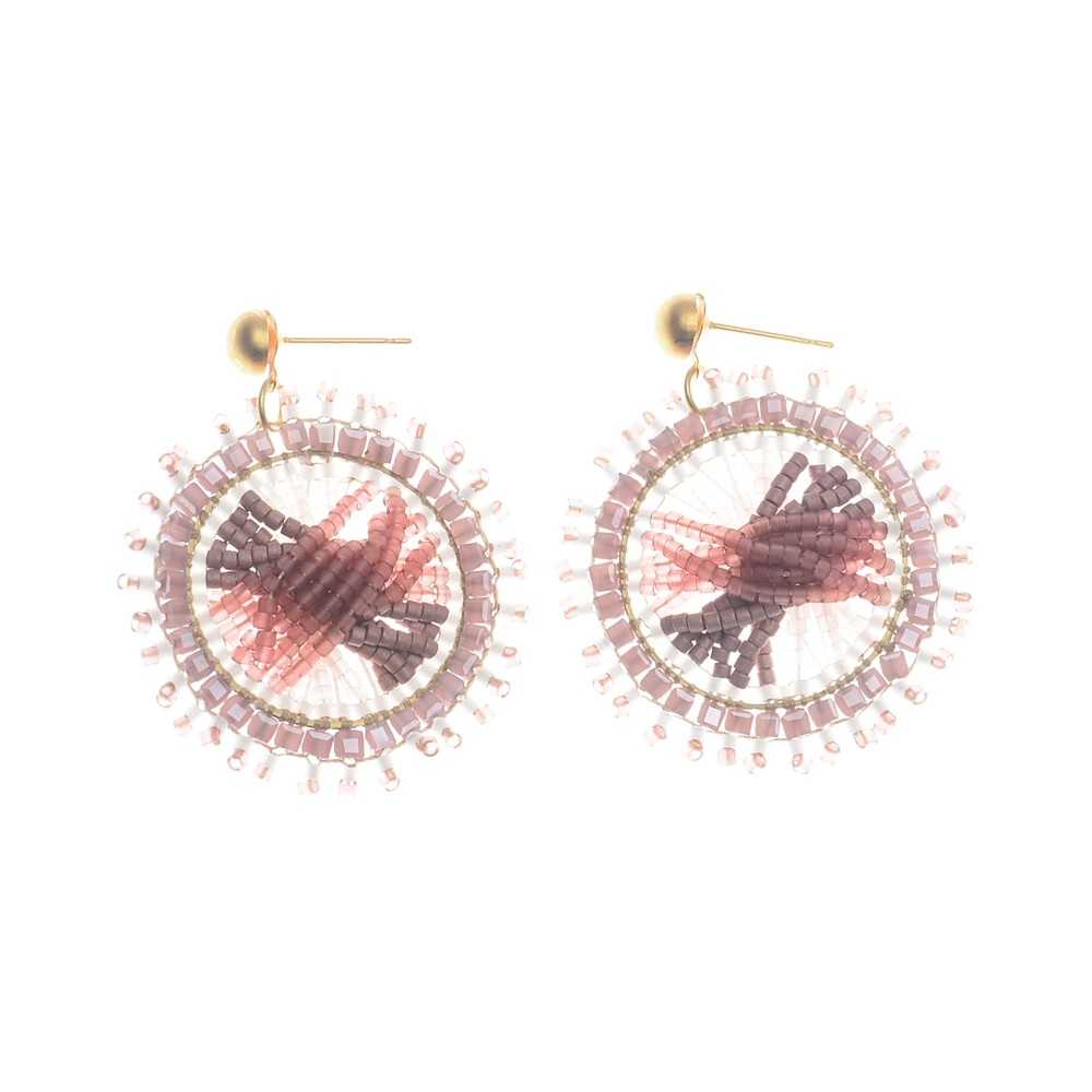 SUN EARRINGS WITH MIYUKI BEADS