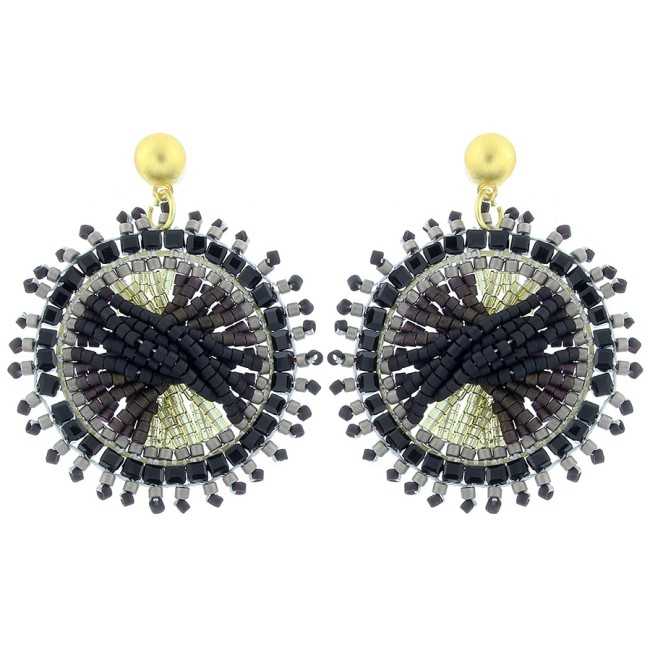 SUN EARRINGS WITH MIYUKI BEADS