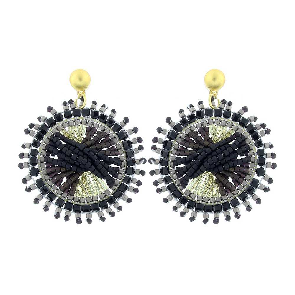 SUN EARRINGS WITH MIYUKI BEADS