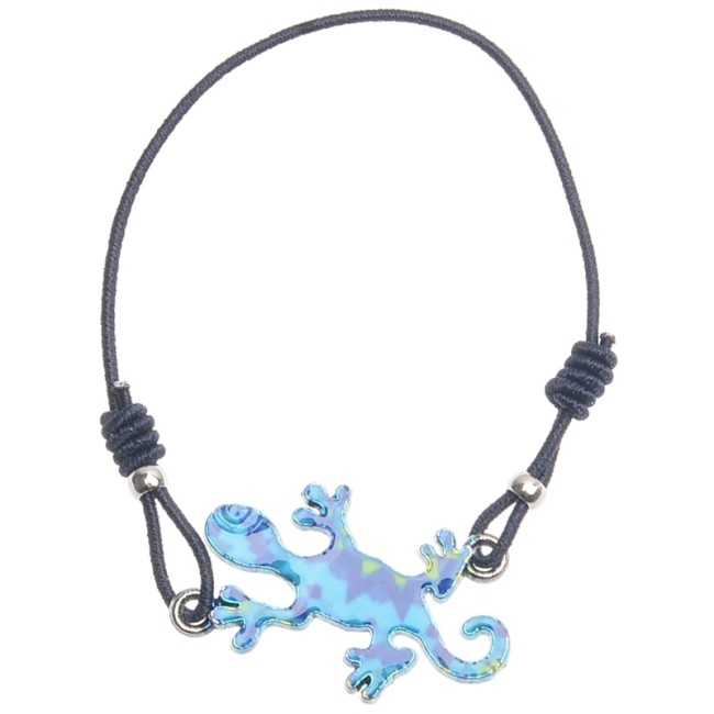 ENAMEL METAL SALAMANDER ELASTIC BRACELET