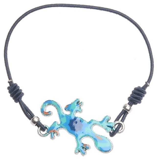 ENAMEL METAL SALAMANDER ELASTIC BRACELET