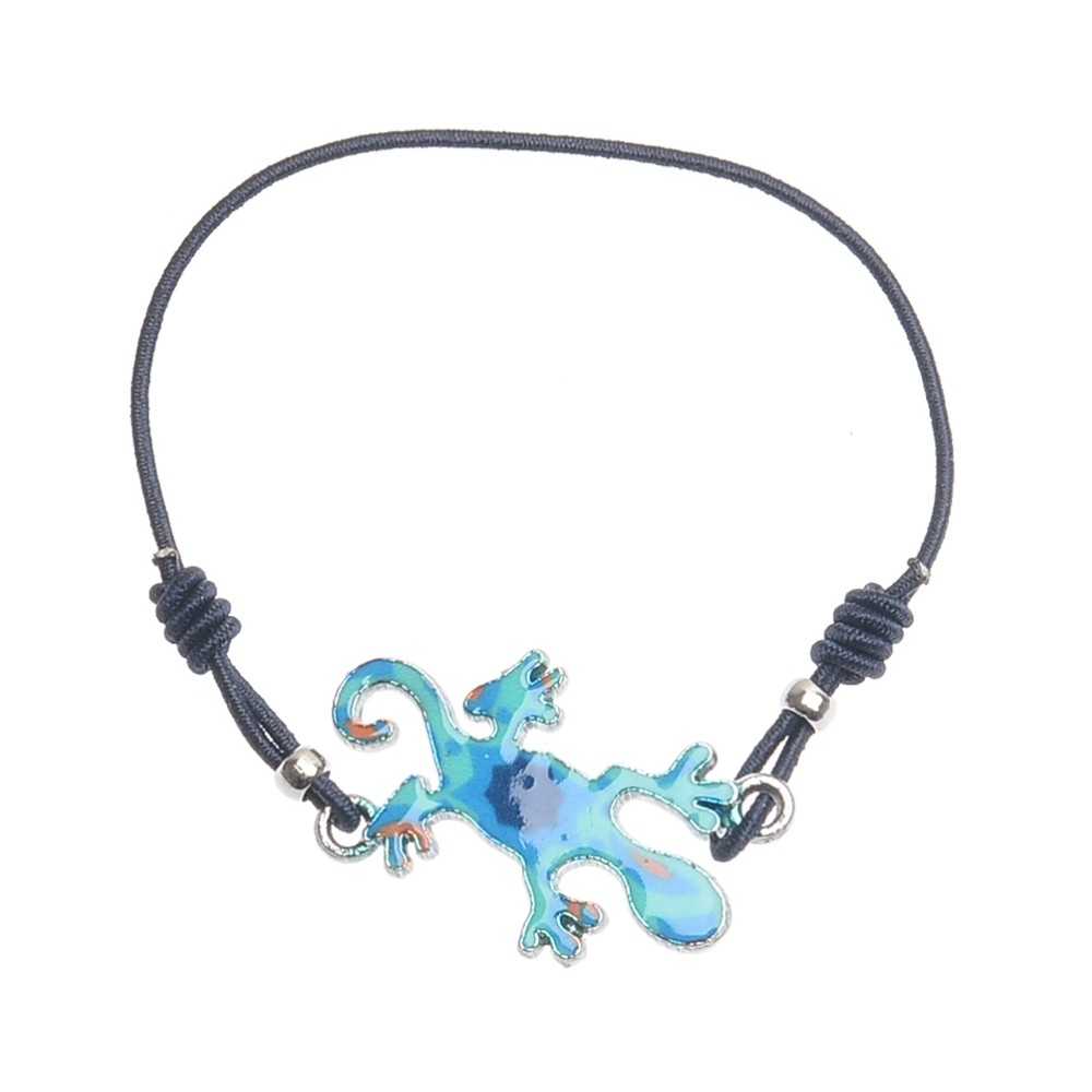 ENAMEL METAL SALAMANDER ELASTIC BRACELET