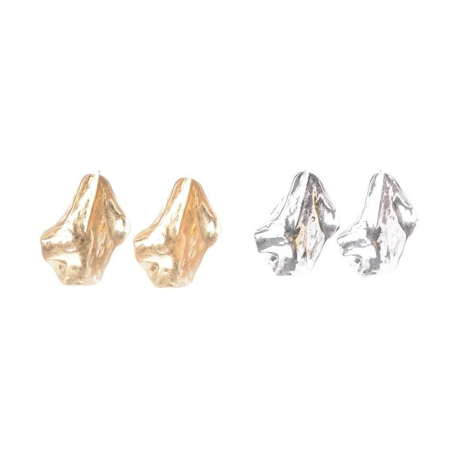PENDIENTES PRESIÓN IRREGULAR METAL