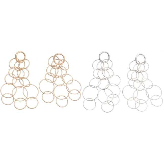 METAL MULTI-RING EARRINGS