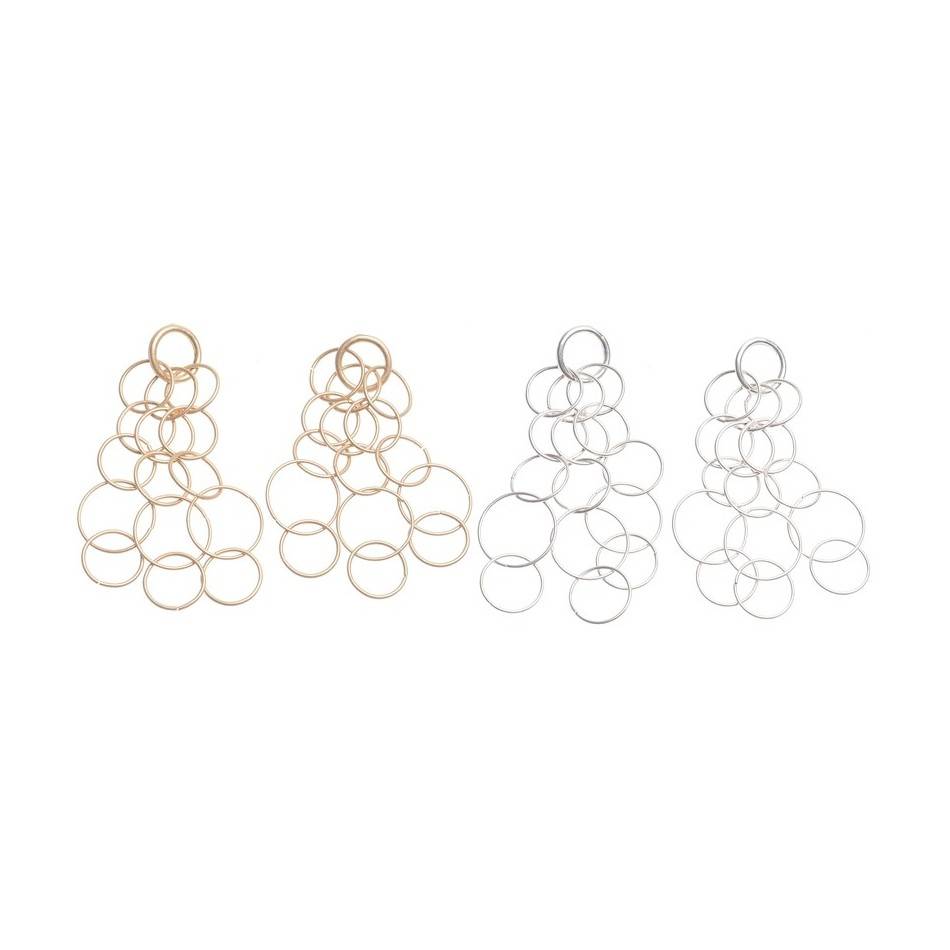 PENDIENTES MULTI ANILLA METAL