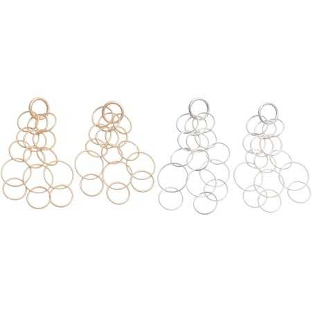 METAL MULTI-RING EARRINGS