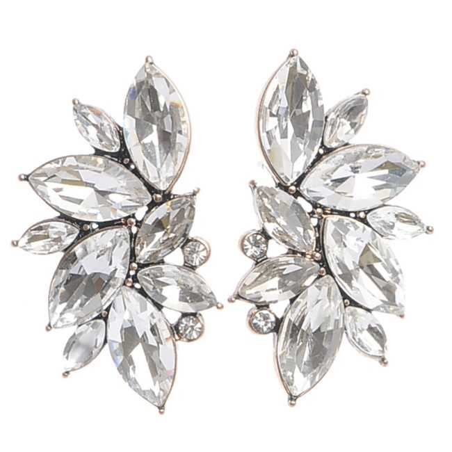 RHINESTONE STRAP EARRINGS