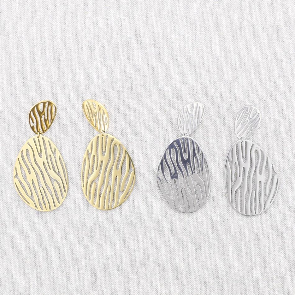 FRETWORK STEEL EARRINGS