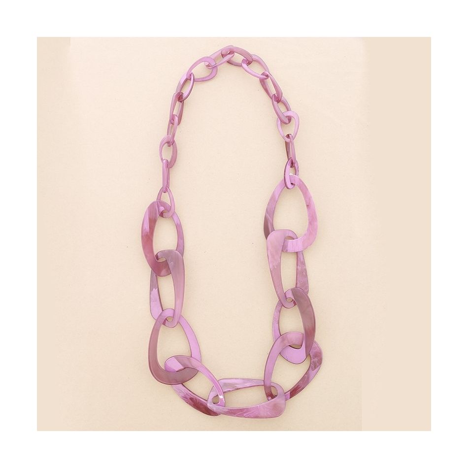 COLLAR LARGO ESLABONES RESINA