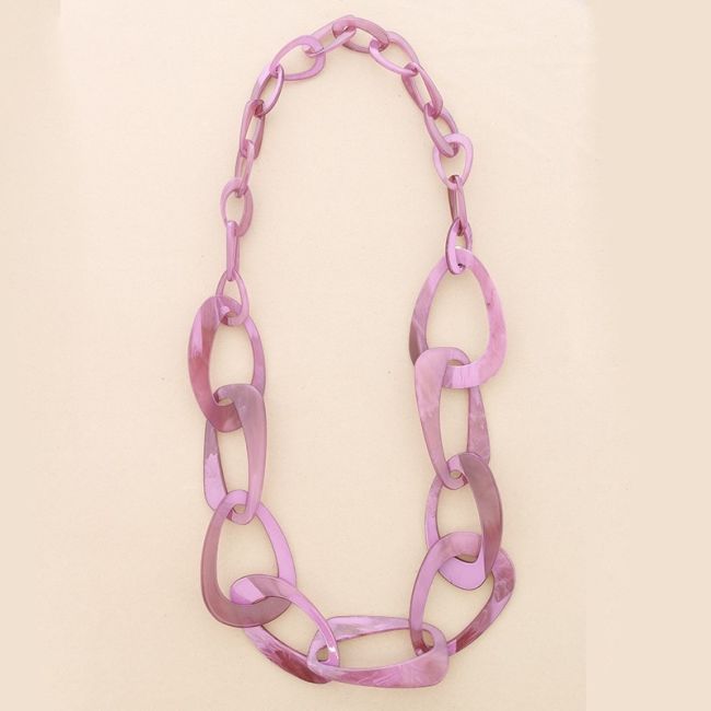 LONG RESIN LINK NECKLACE