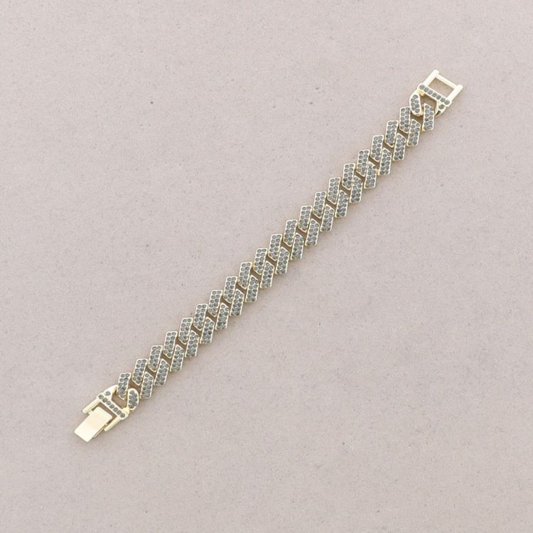METAL CRYSTALS SQUARE LINKS BRACELET