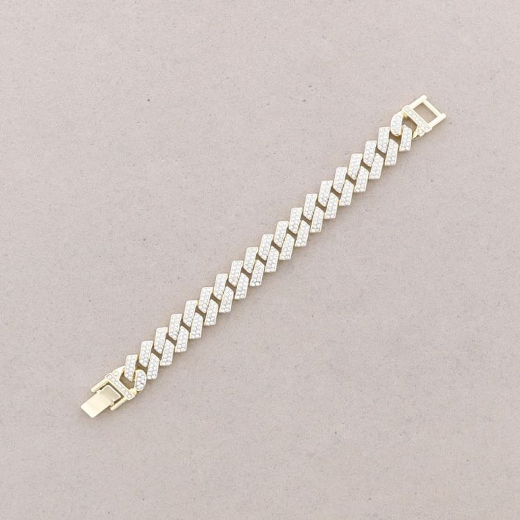 METAL CRYSTALS SQUARE LINKS BRACELET 2