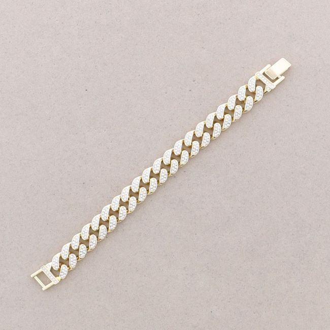 METAL CRYSTALS SQUARE LINKS BRACELET
