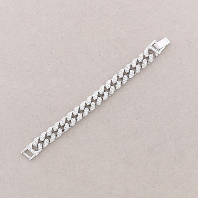 METAL CRYSTALS SQUARE LINKS BRACELET