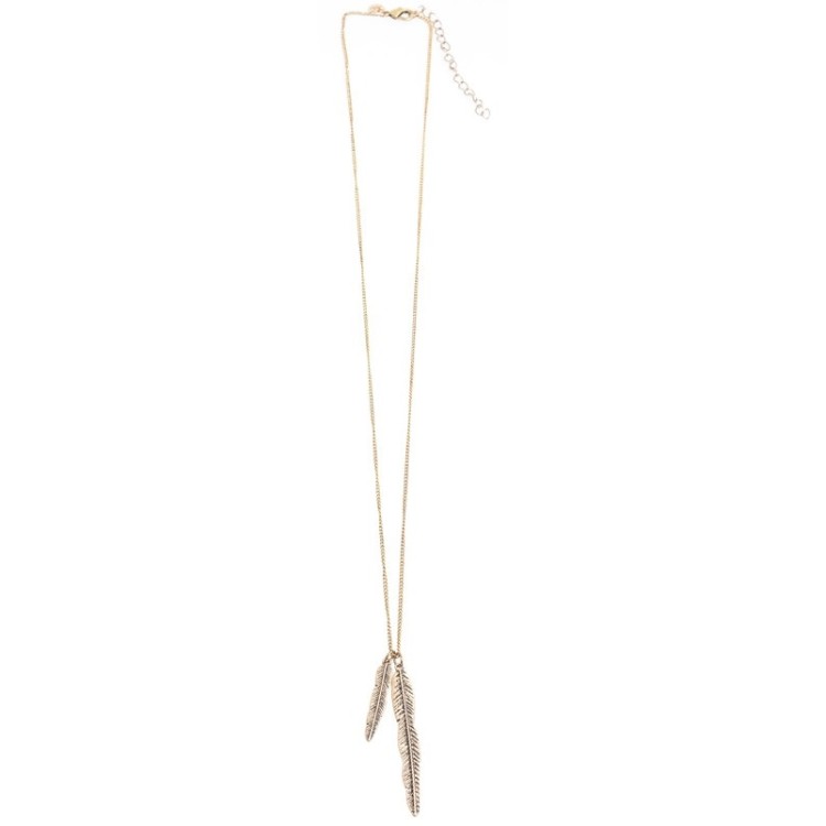 COLLAR LARGO COLG. DOBLE HOJA METAL