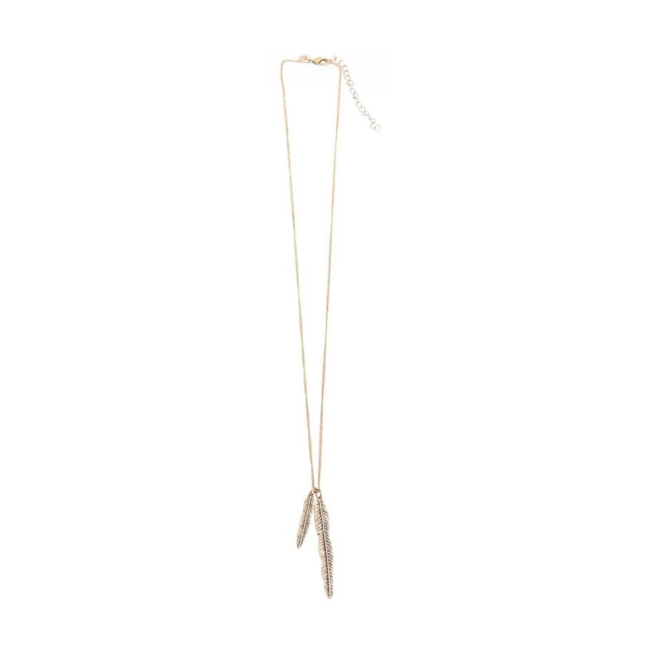COLLAR LARGO COLG. DOBLE HOJA METAL