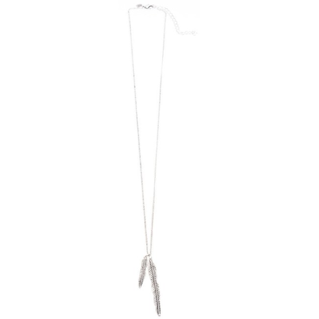 LONG PENDANT NECKLACE DOUBLE METAL SHEET