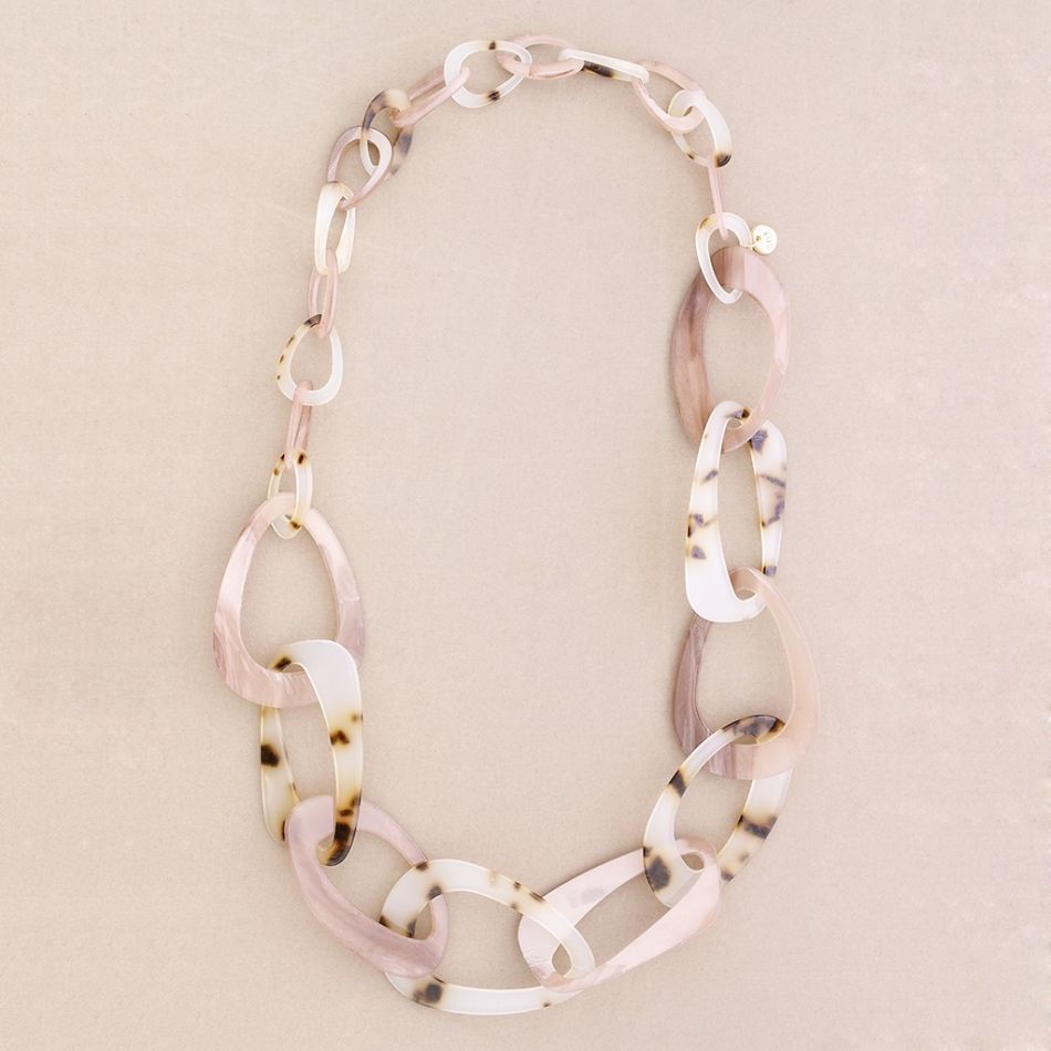 COLLAR LARGO ESLABONES RESINA