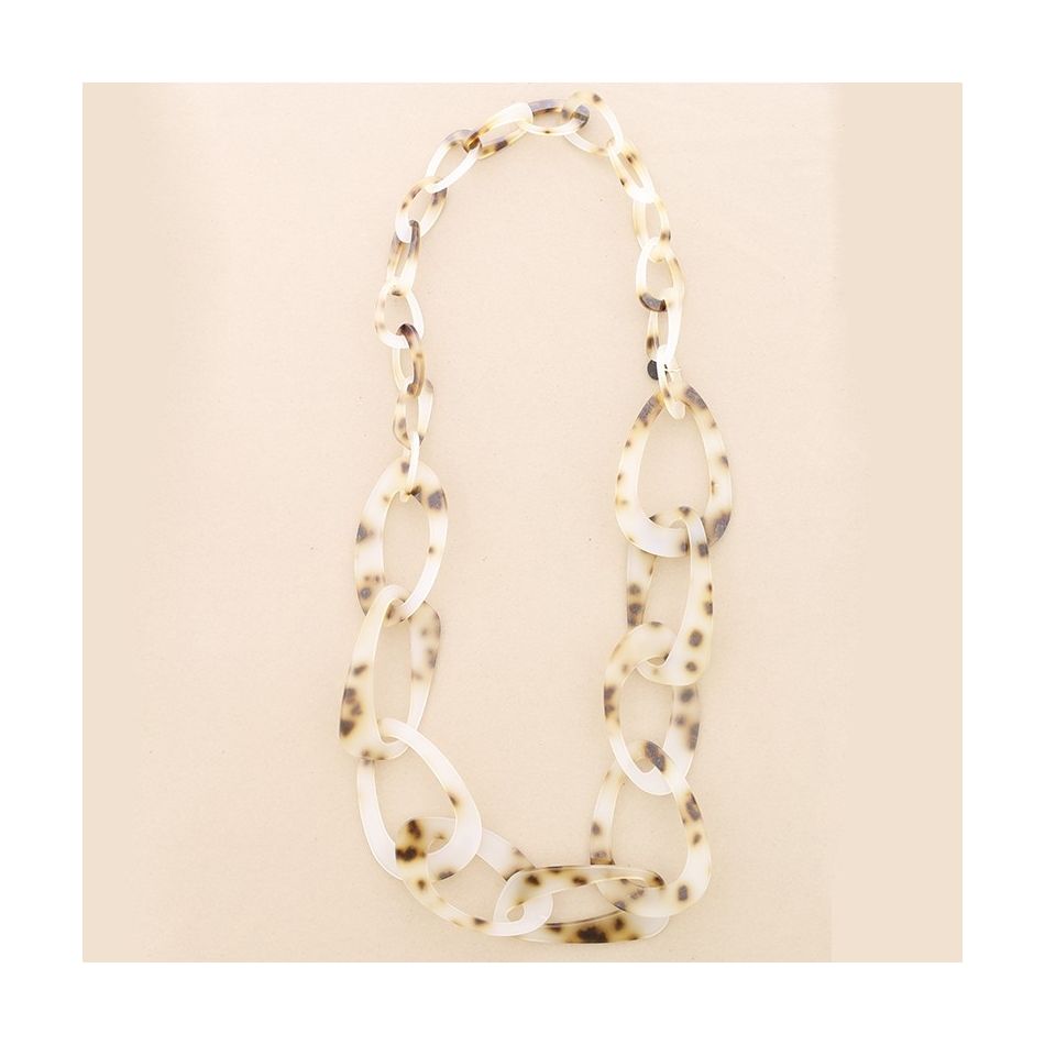 LONG RESIN LINK NECKLACE