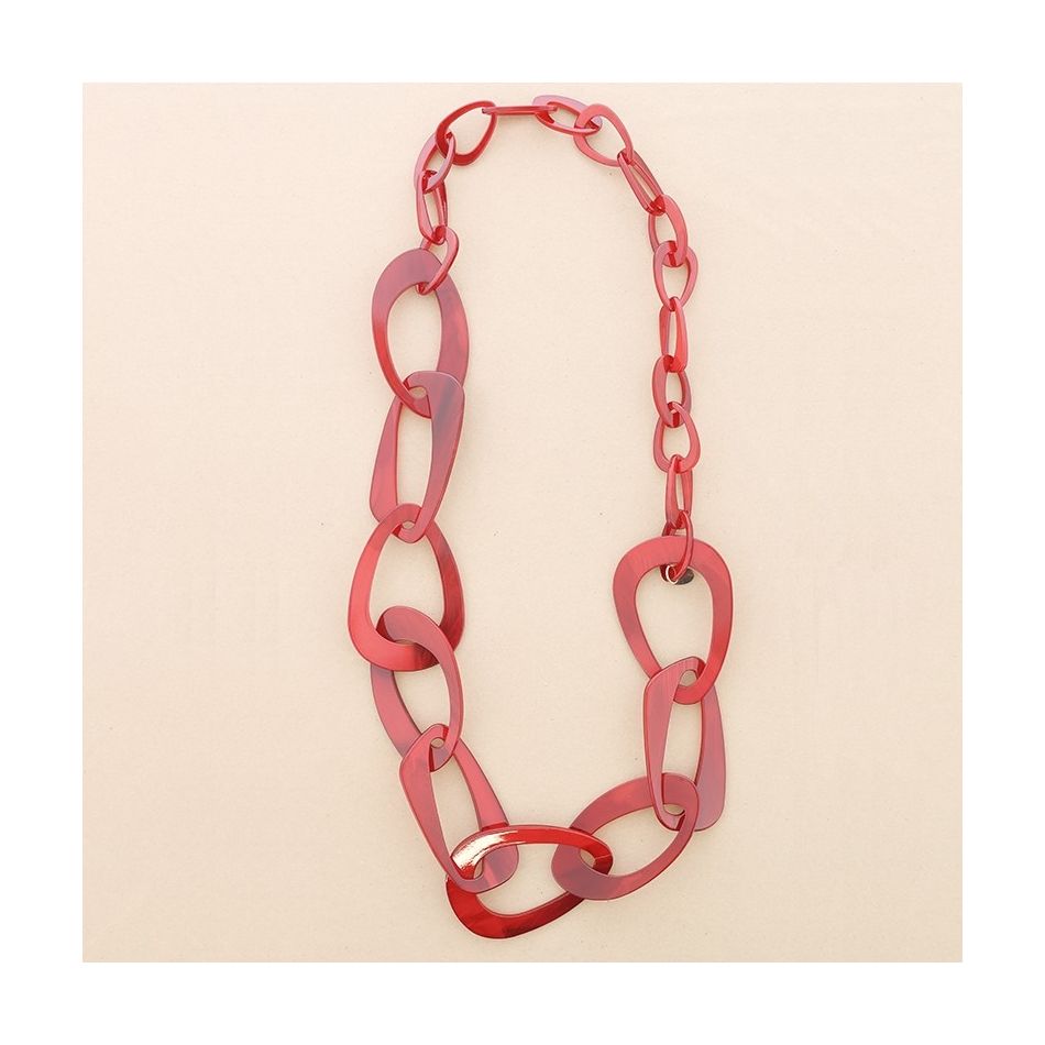 COLLAR LARGO ESLABONES RESINA