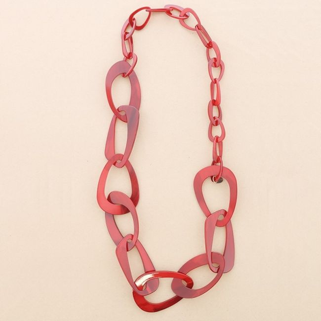 COLLAR LARGO ESLABONES RESINA