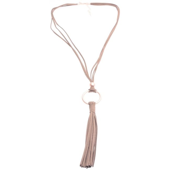 COLLAR LARGO ANTELINA COLGANTE FLECO