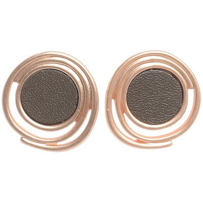 PENDIENTES METAL CUERO