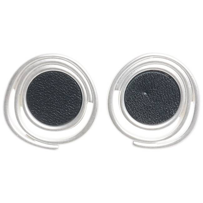 PENDIENTES METAL CUERO