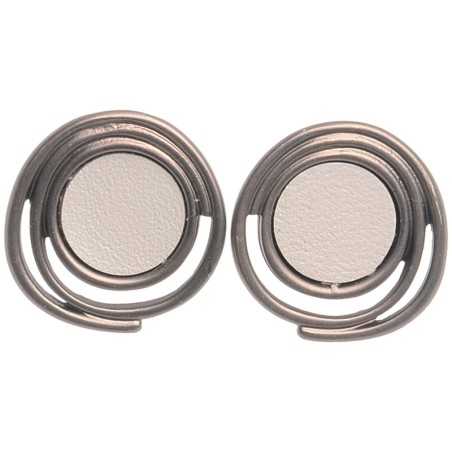 METAL LEATHER EARRINGS