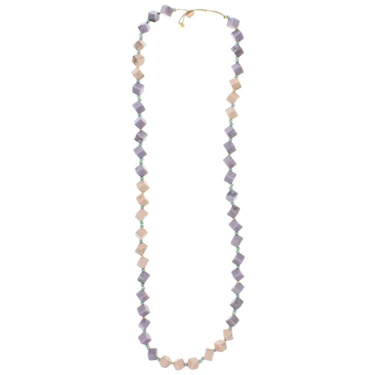COLLAR LARGO ROMBOS RESINA 1.1M 2