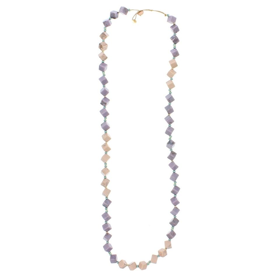LONG RESIN RHOMBUS NECKLACE 1.1M