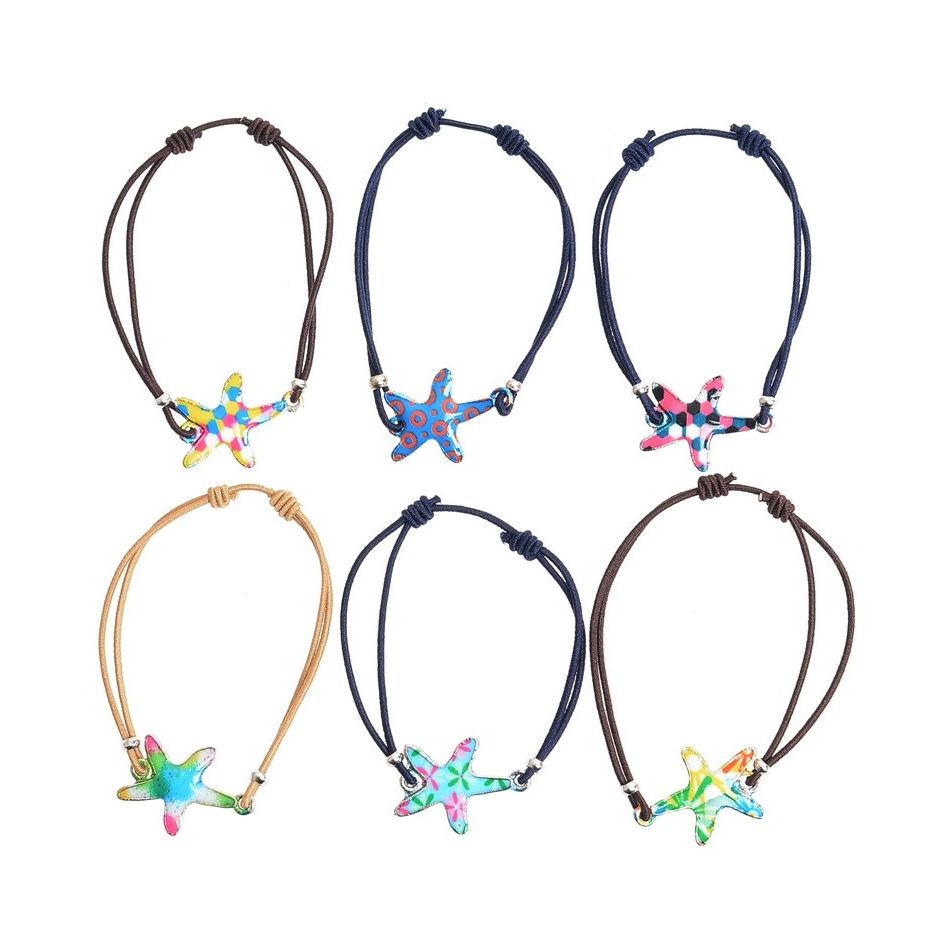 ENAMEL METAL ELASTIC BRACELET