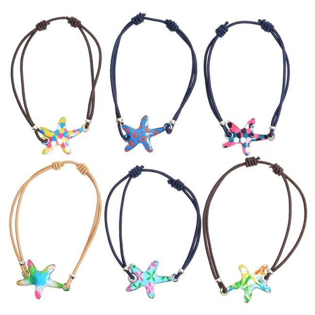 ENAMEL METAL ELASTIC BRACELET