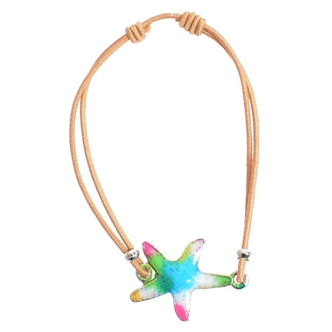 ENAMEL METAL ELASTIC BRACELET