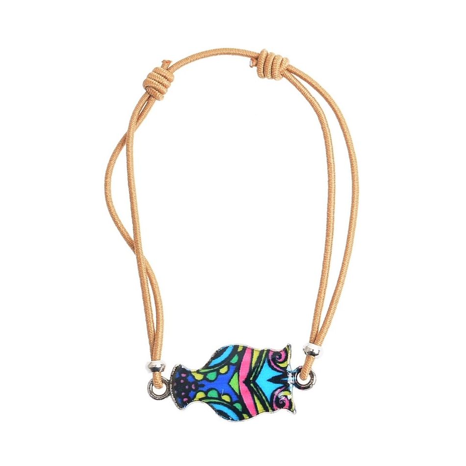 ENAMEL METAL ELASTIC BRACELET