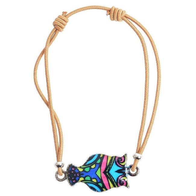 ENAMEL METAL ELASTIC BRACELET