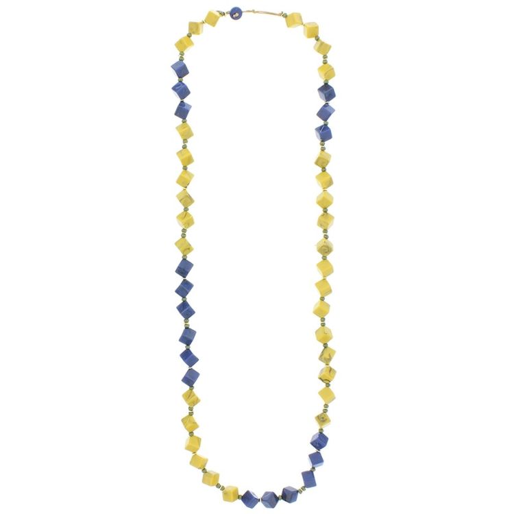 COLLAR LARGO ROMBOS RESINA 1.1M