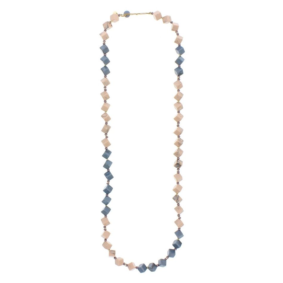 COLLAR LARGO ROMBOS RESINA 1.1M